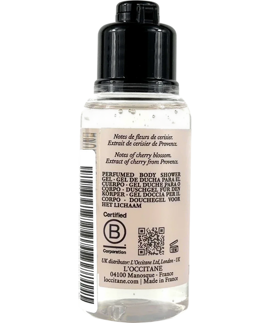 Loccitane Fleurs de Cerisier (Cherry Blossom) Perfumed Shower Gel, size 75ml — back