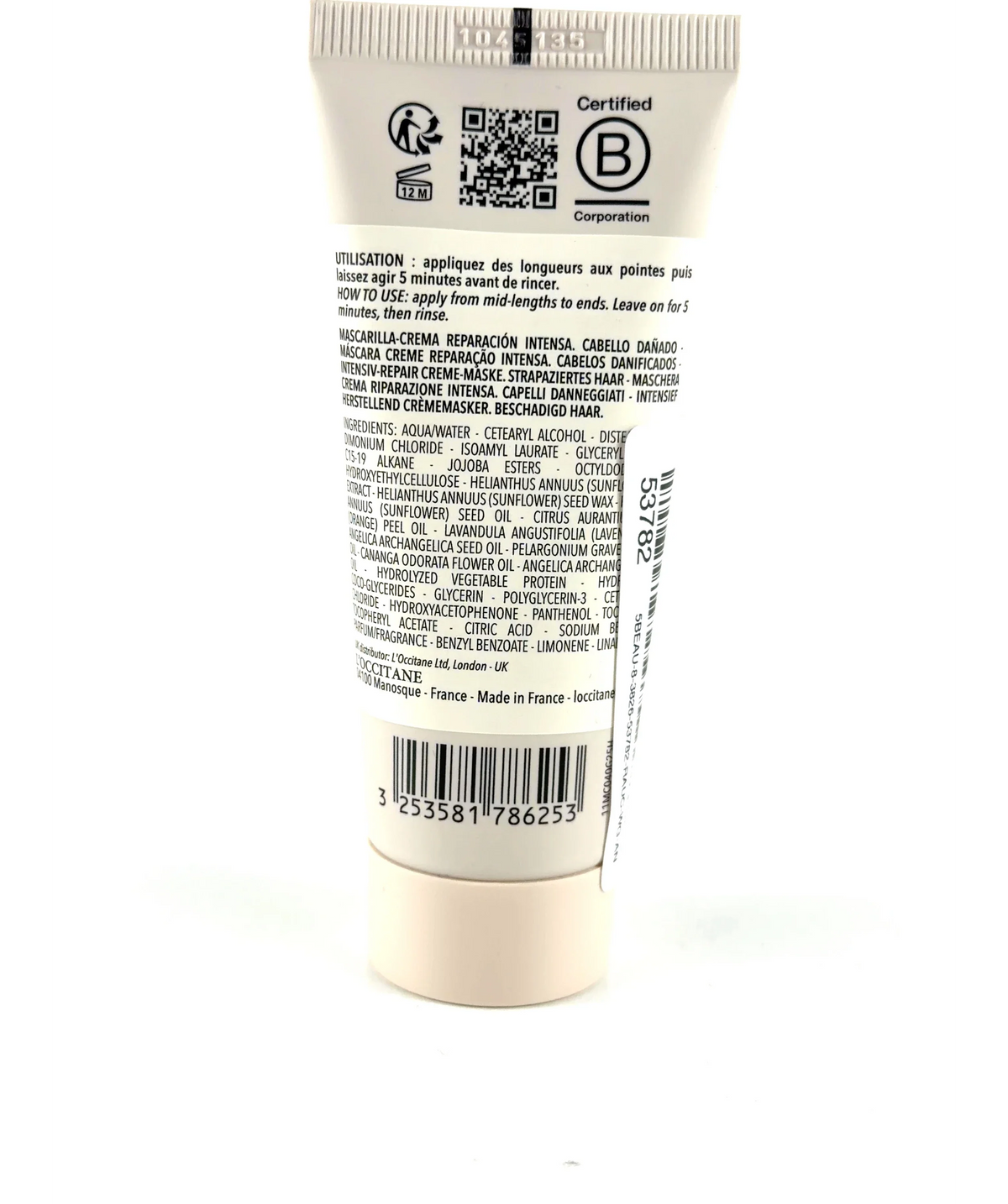 Loccitane Intensive Repair Hair Mask, size 40ml — detail