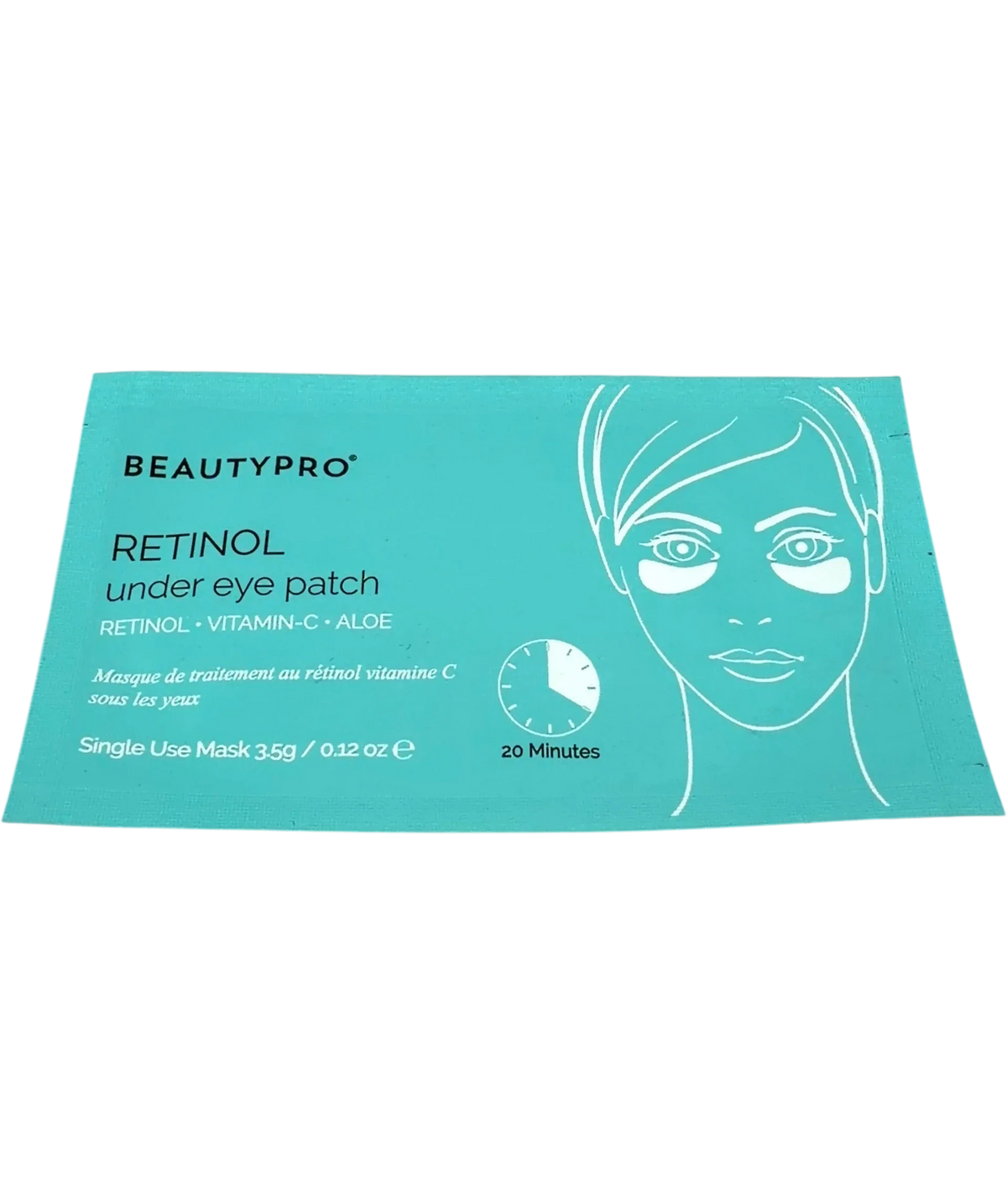 Beauty Pro RETINOL under eye patch, size 3.5g — front
