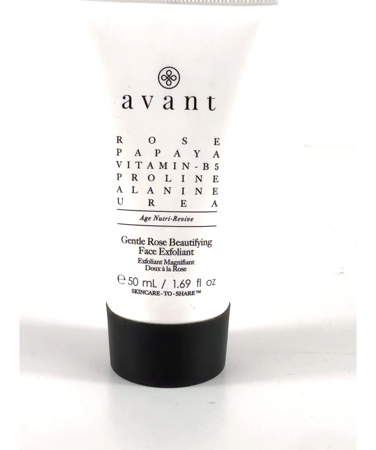 Avant Age Nutri-Revive Gentle Rose Beautifying Face Exfoliant, size 50ml — label