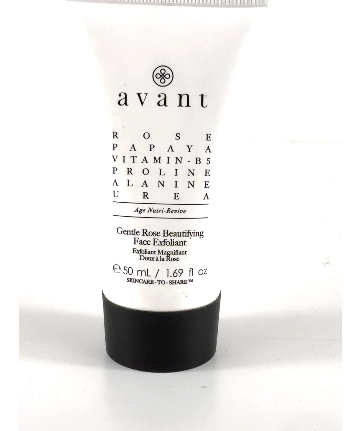Avant Age Nutri-Revive Gentle Rose Beautifying Face Exfoliant, size 50ml — care label