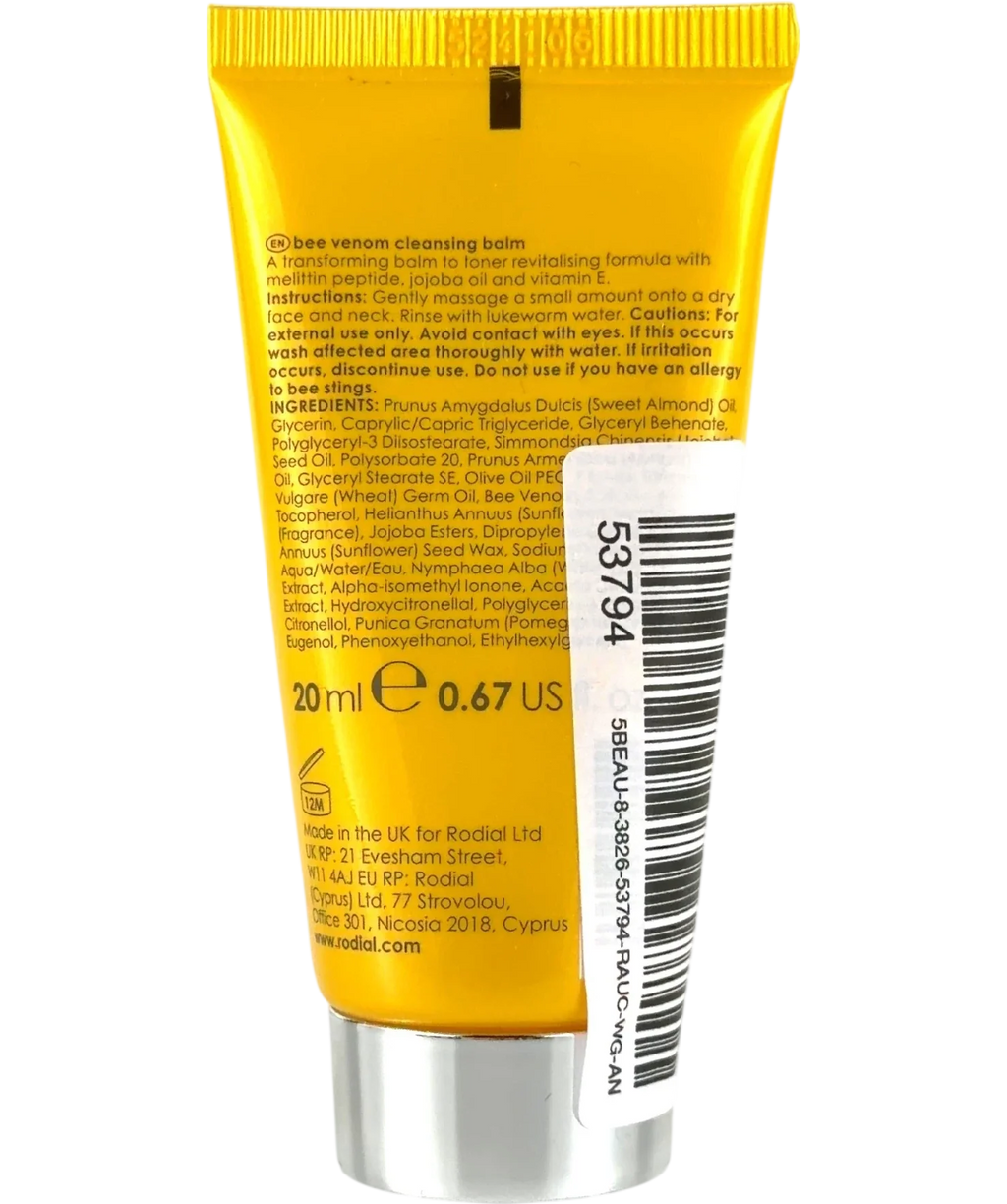 Rodial bee venom cleansing balm, size 20ml — back