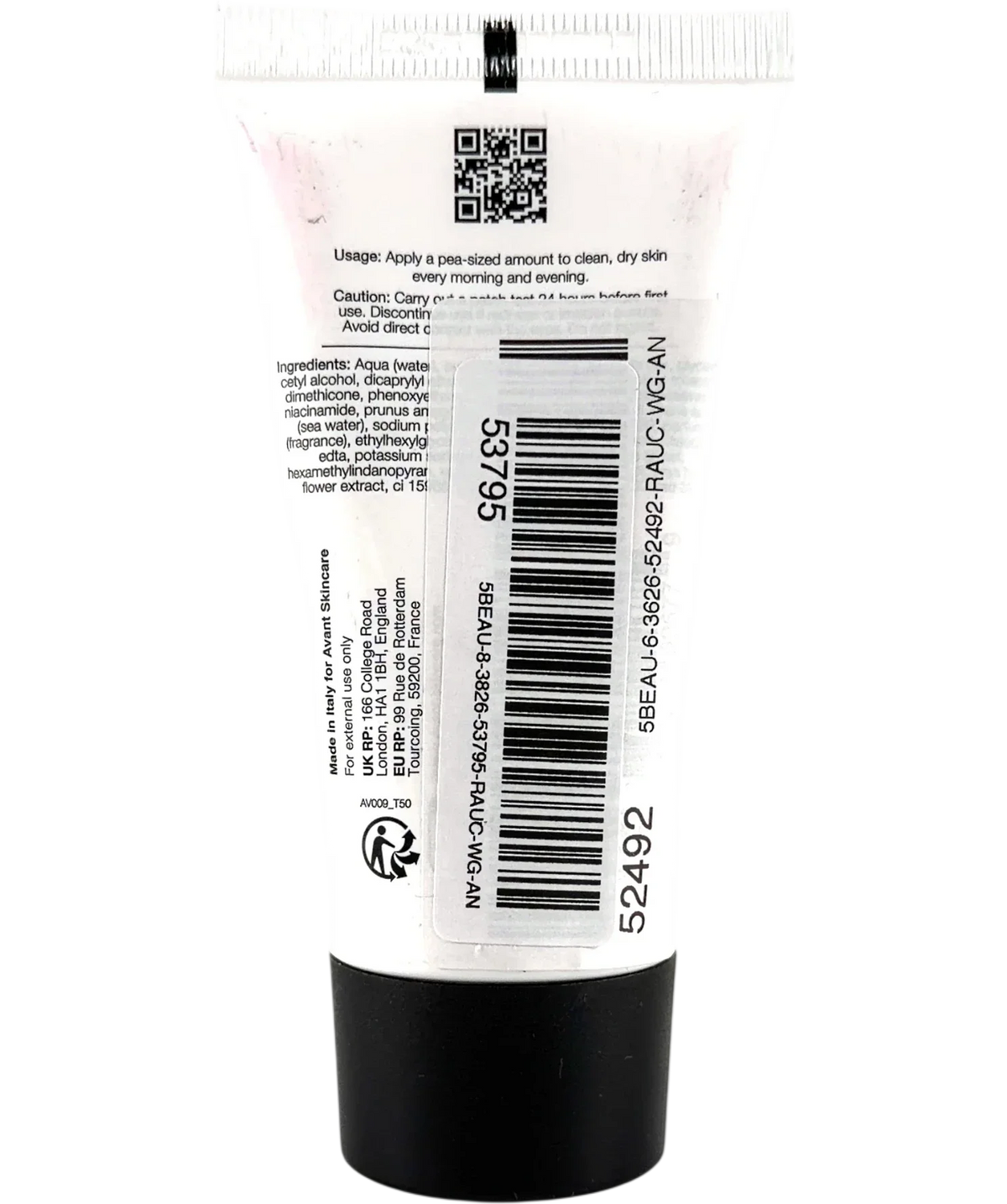 Avant Ultimate Hyaluronic Acid Resurfacing DUO Moisturiser, size 50ml — back