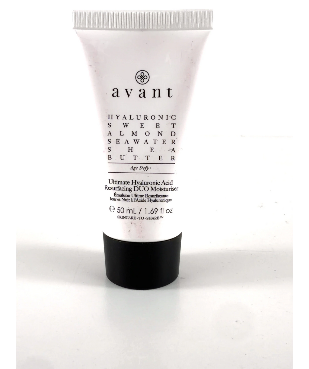 Avant Ultimate Hyaluronic Acid Resurfacing DUO Moisturiser, size 50ml — care label