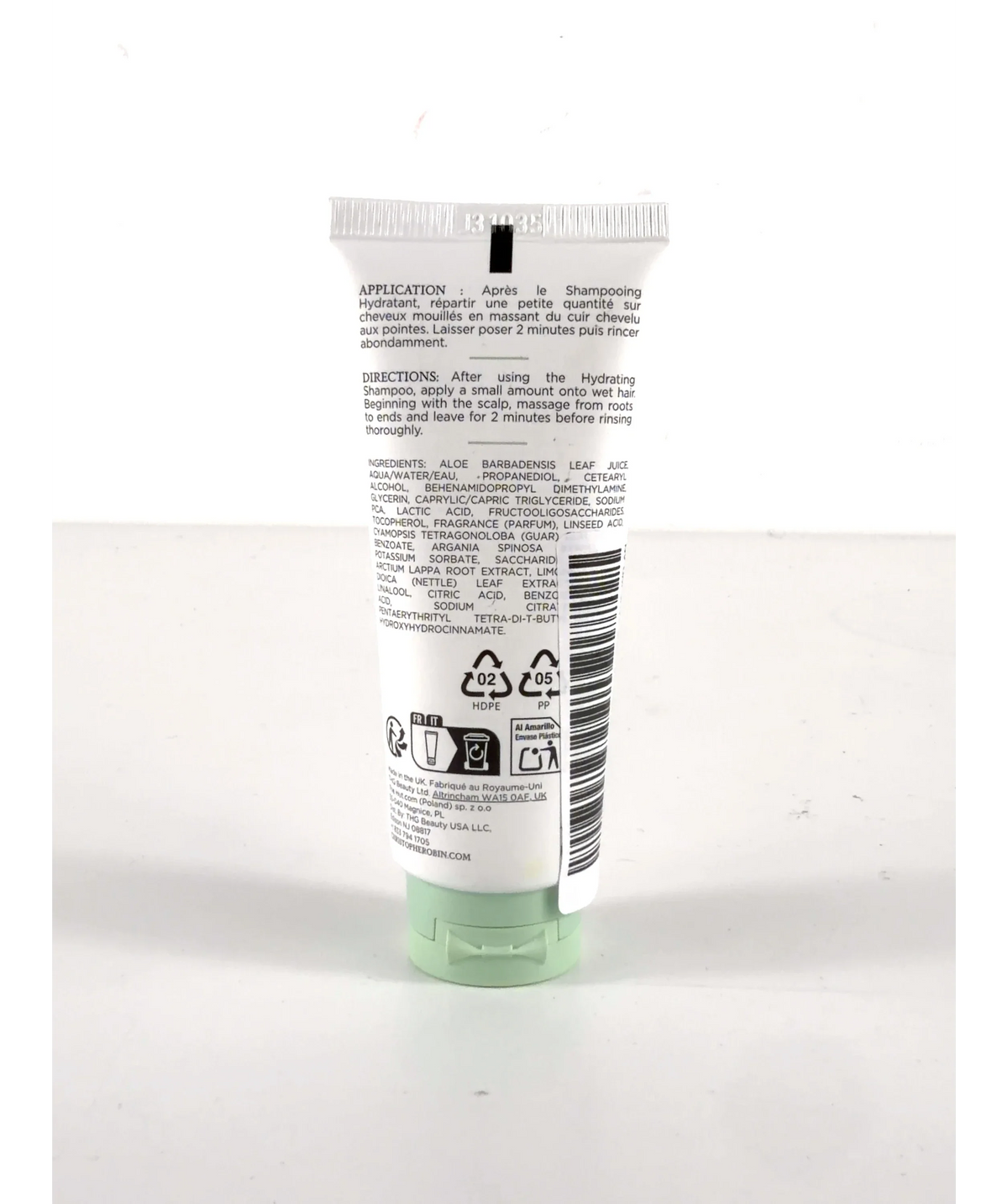 Christophe Robin Hydrating Melting Mask with Aloe Vera, size 40ml — fabric detail