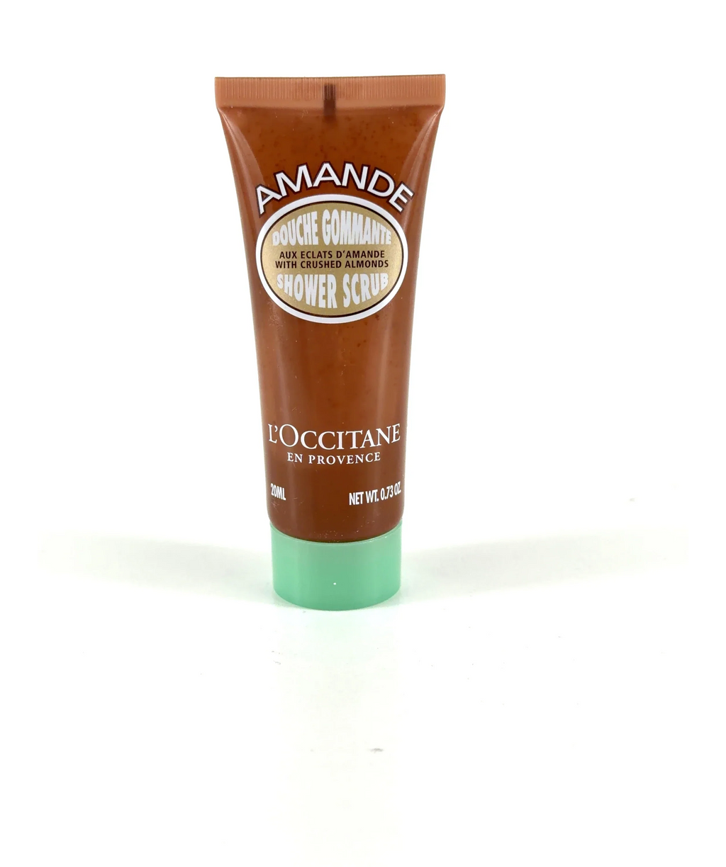 Loccitane Almond Exfoliating Shower Gel, size 20ml — label
