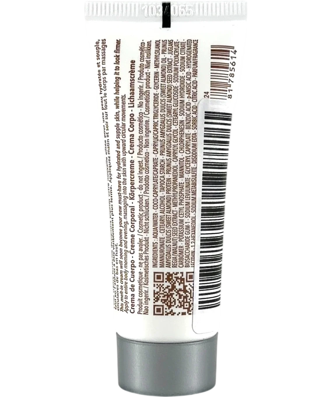 Loccitane MILK CONCENTRATE, size 20ml — back