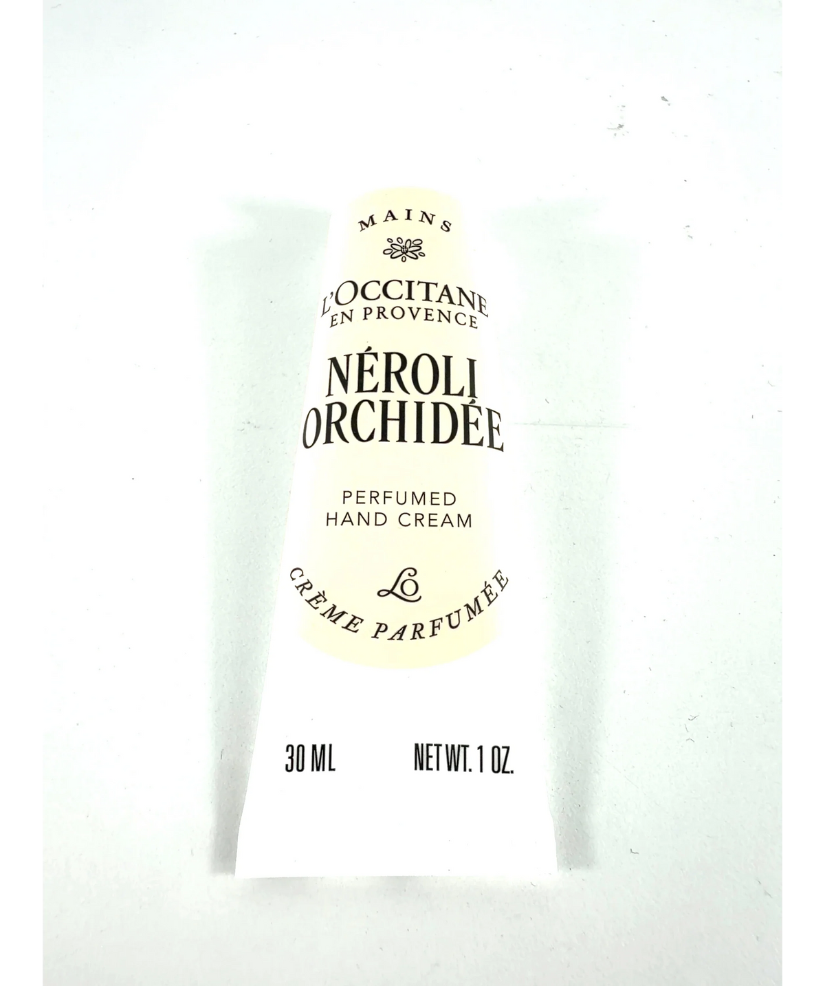 Loccitane Néroli & Orchidée Perfumed Hand Cream, size 30ml — care label