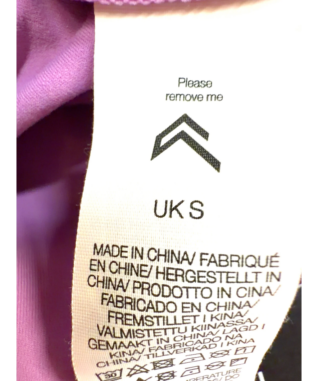 Oner Active pink Colour, size UK S — care label