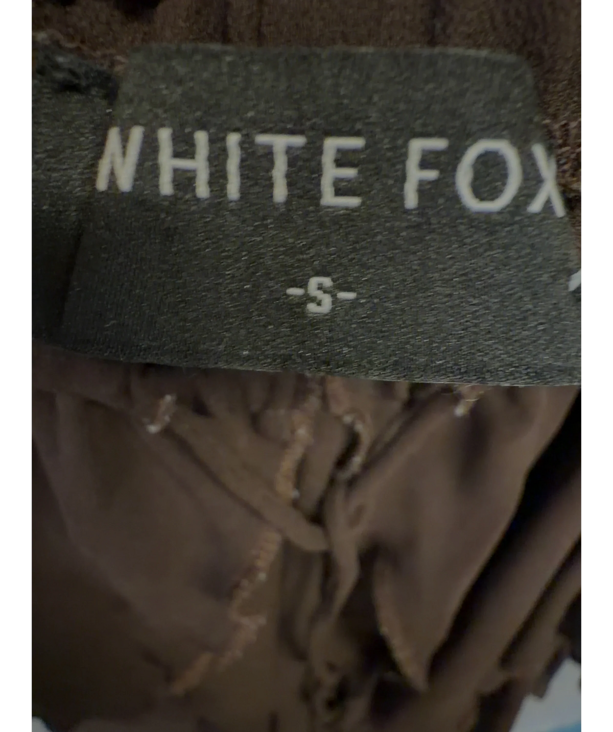 WHITE FOX Brown Colour, size UK S — care label