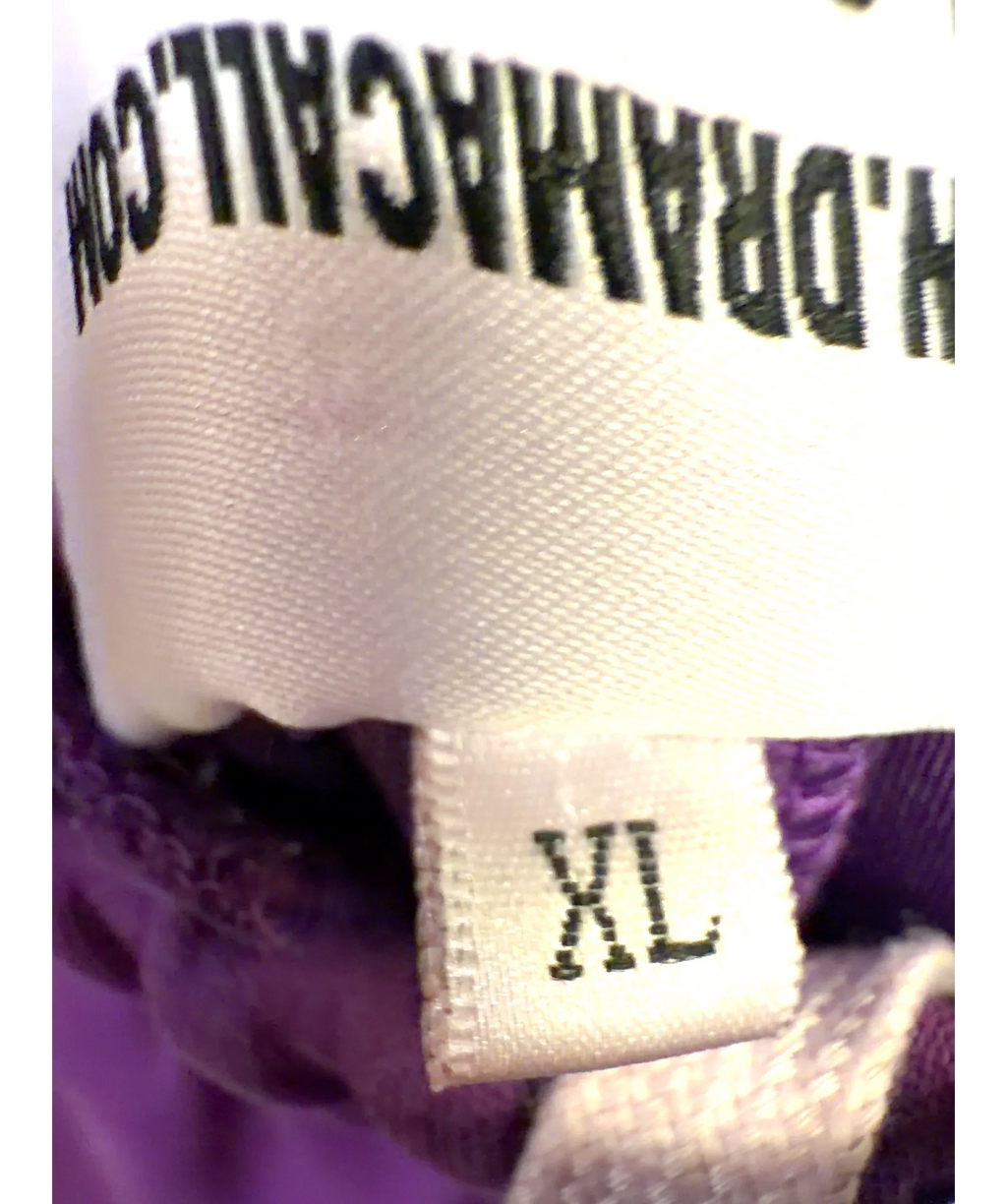 Drama Call Purple Purple Haze Oval Bottoms, size UK XL — care label