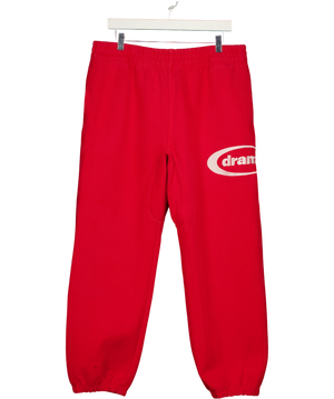 Drama Call Red And White Embroidered Logo Sweatpants XL