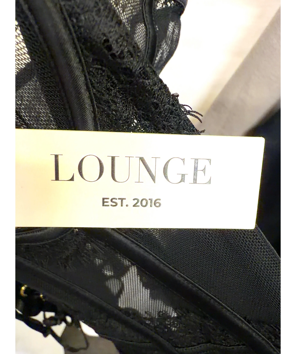 LOUNGE Black Zendaya Underwired Tulle Corset, size UK M — detail