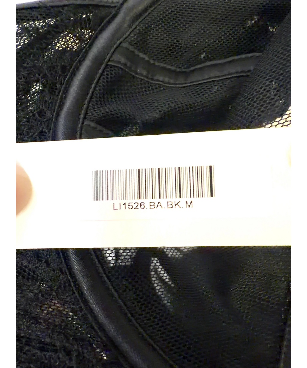 LOUNGE Black Zendaya Underwired Tulle Corset, size UK M — care label