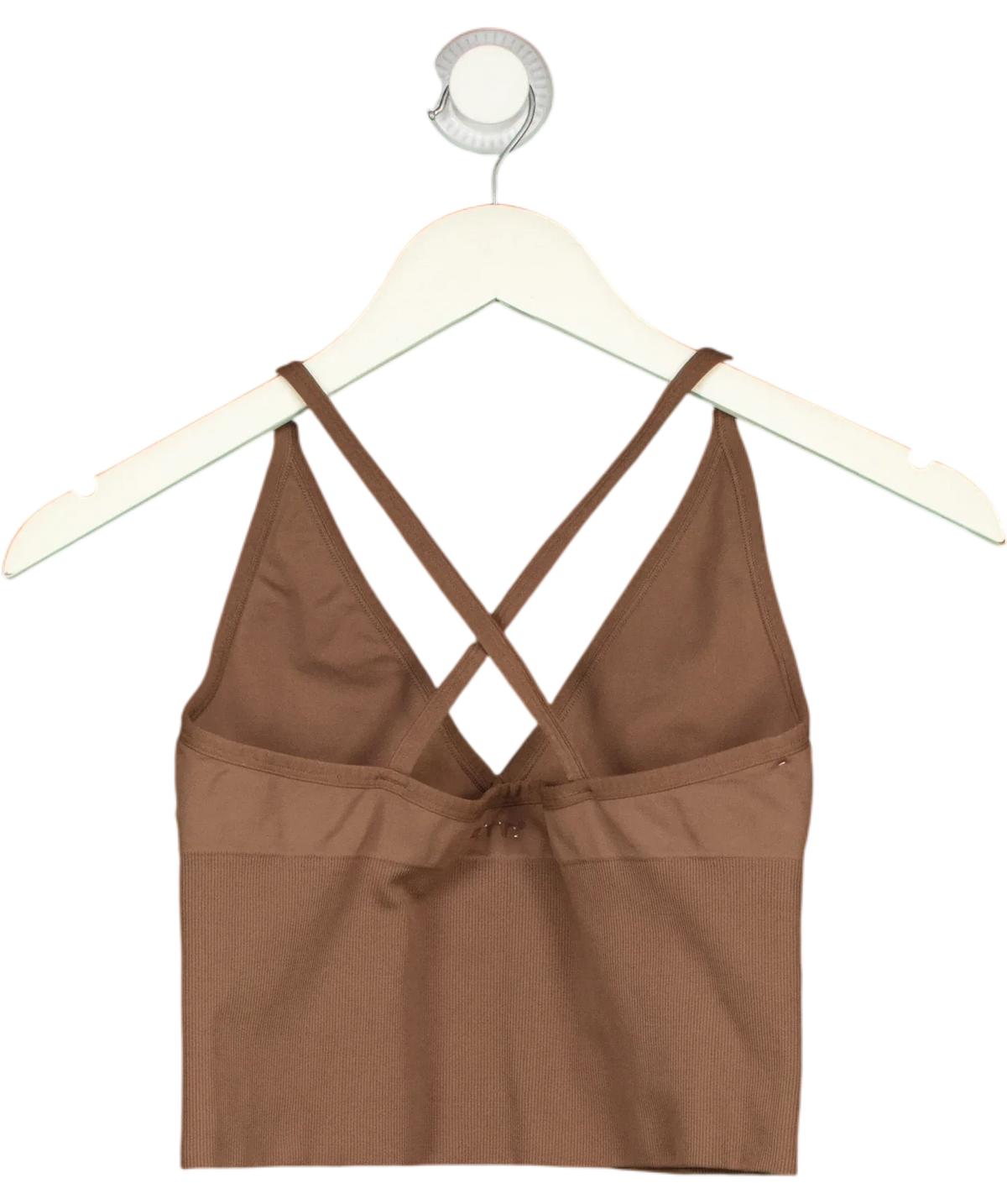 Aimn Brown Chocolate Shape Seamless Cross Back Bralette, size UK M — back