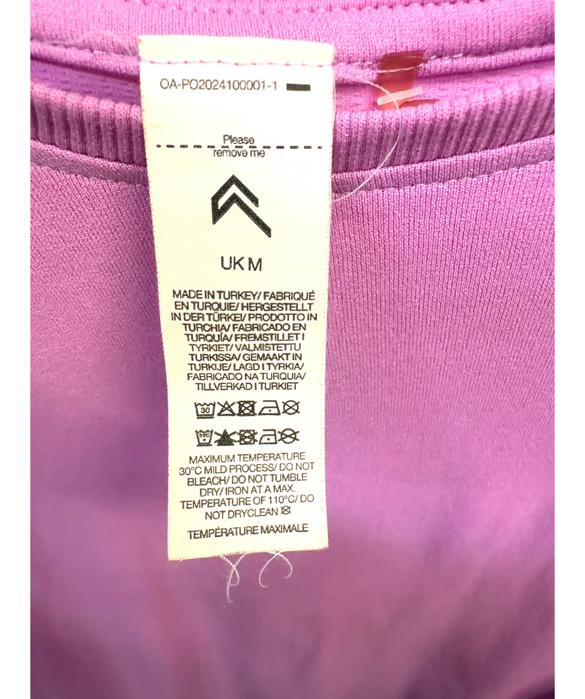 Oner Active Purple Colour, size UK M — label