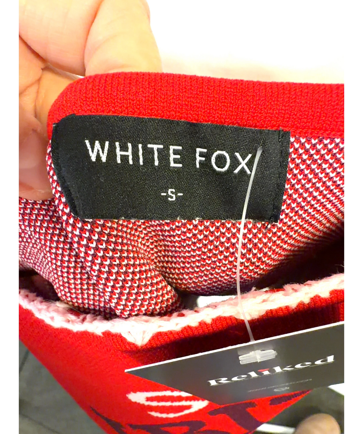 WHITE FOX Red Sol Ibiza, size UK S — detail