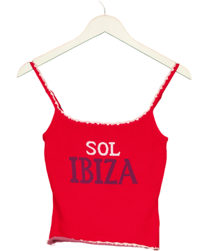White Fox Sol Ibiza Red Cami Top UK S