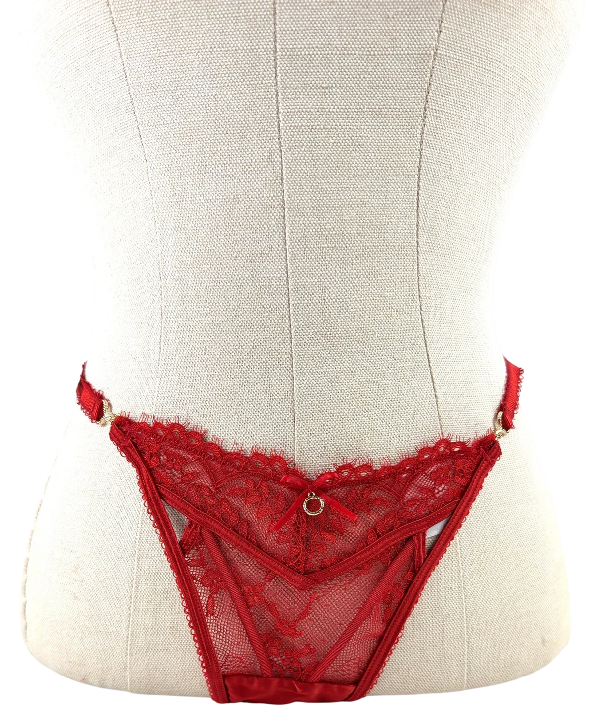 LOUNGE Red Adore G-String, size UK S — front