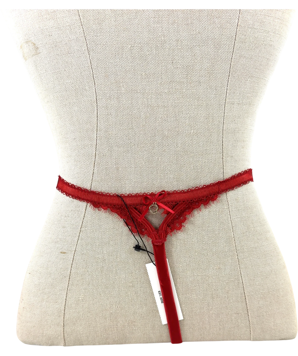 LOUNGE Red Adore G-String, size UK S — back