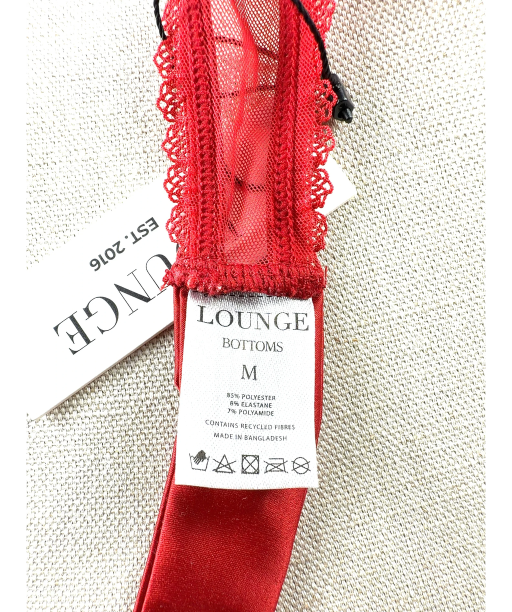 LOUNGE Red Colour, size UK M — care label