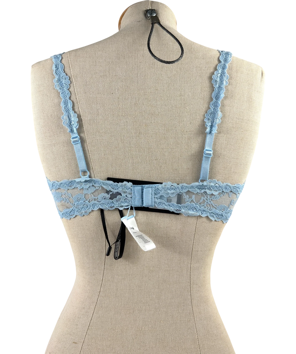 WHITE FOX Blue Cupids Call Lingerie Set, size UK M — back