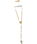 Lovisa gold gold-plated rosary-style long necklace — front