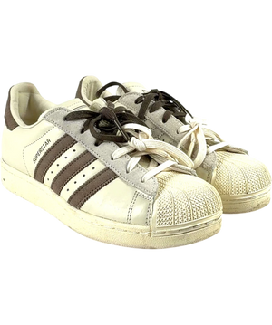 Adidas  x Molly Mae Cream Brown Shell Toe Trainers UK 6