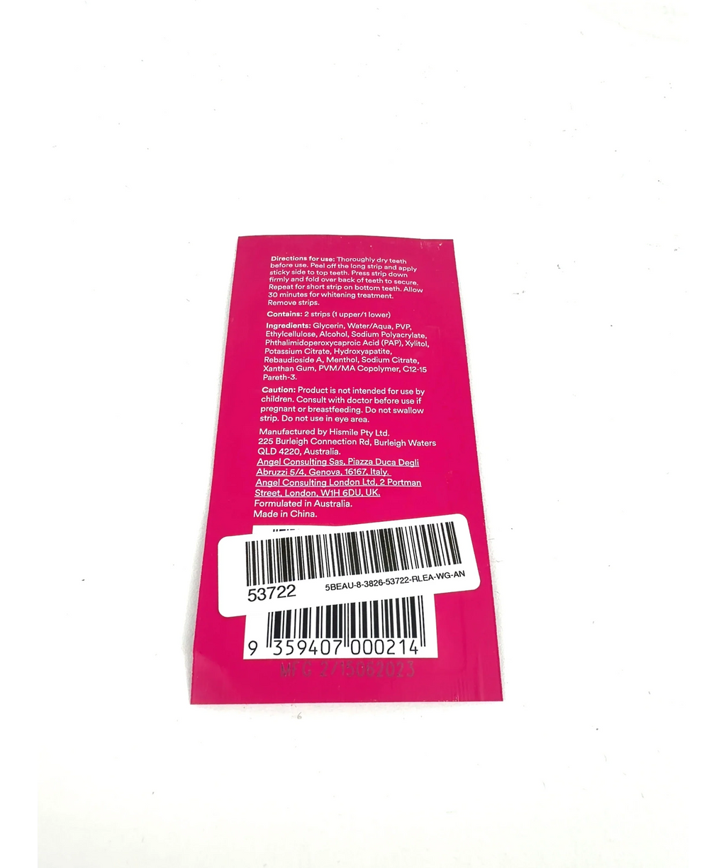 Hismile PAP+ Teeth Whitening Strips, size x1 — fabric detail