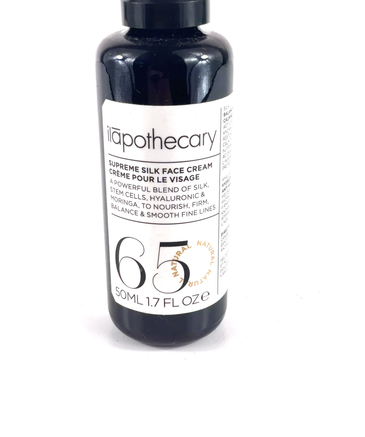 Ilapothecary SUPREME SILK FACE CREAM, size 50ml — care label