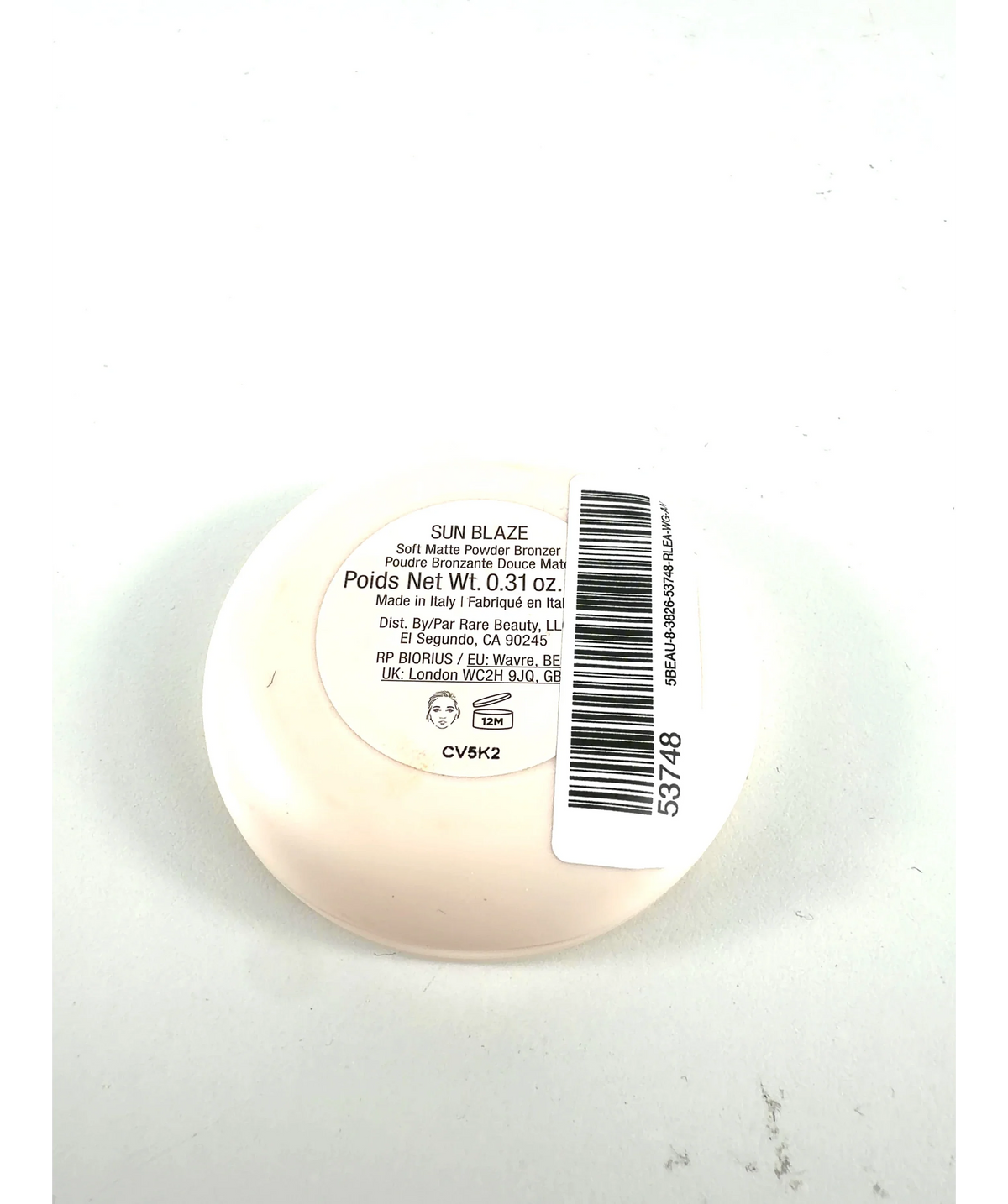 Rare Beauty SUN BLAZE Warm Wishes Soft Matte Powder Bronzer, size 0.31oz — care label