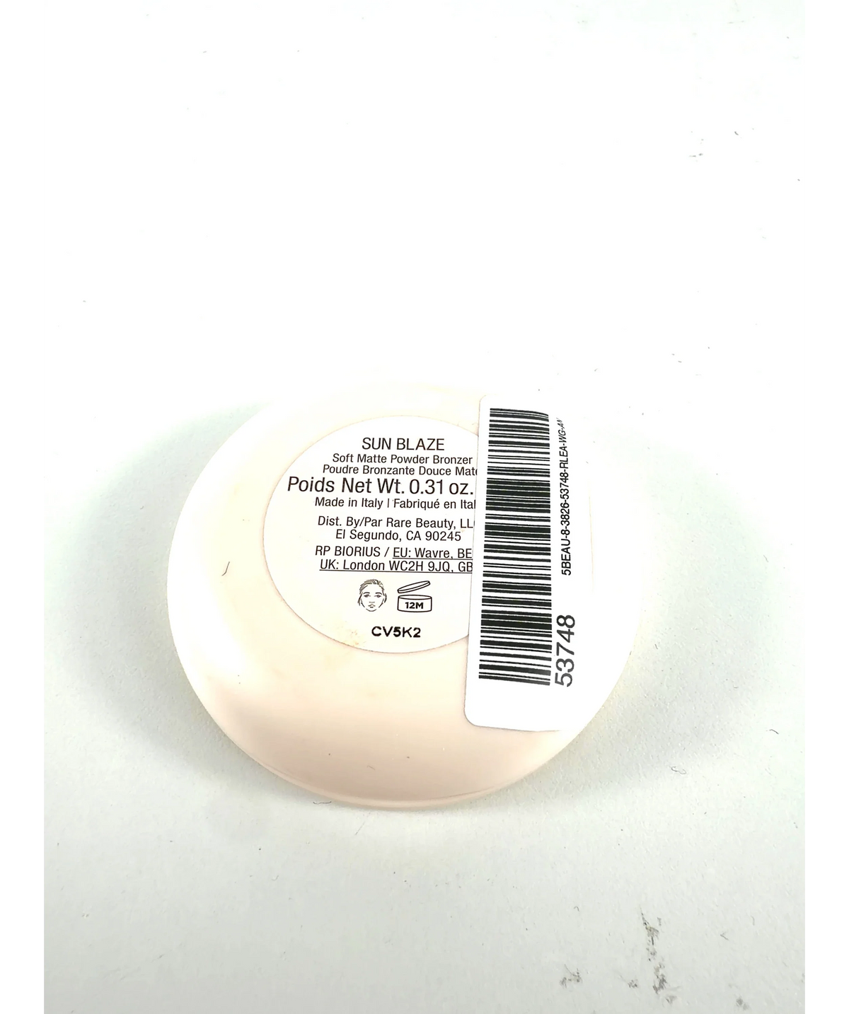 Rare Beauty SUN BLAZE Warm Wishes Soft Matte Powder Bronzer, size 0.31oz — fabric detail