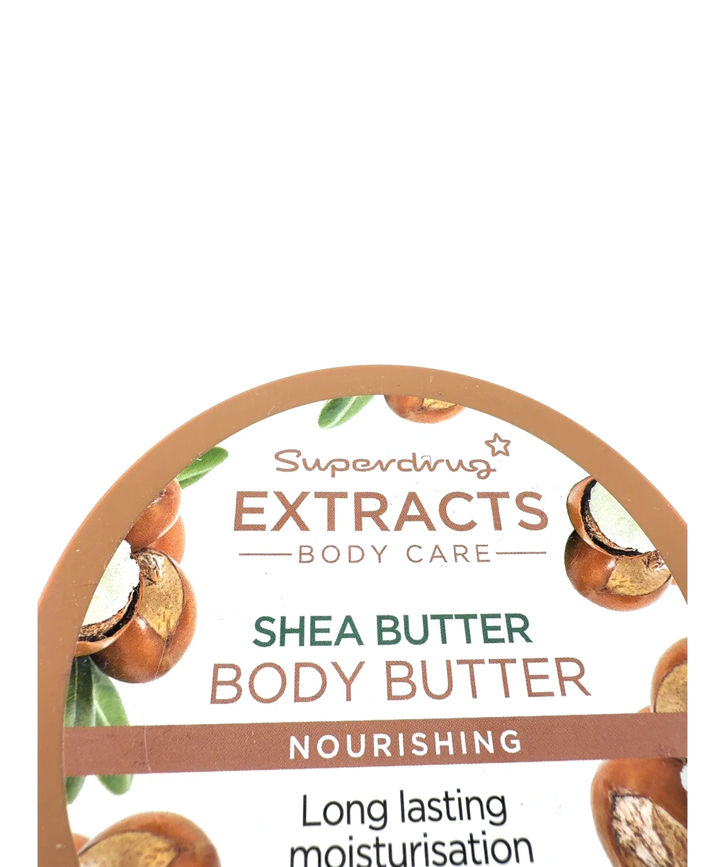 Superdrug Extracts Shea Body Butter 200ml, size 200ml — label