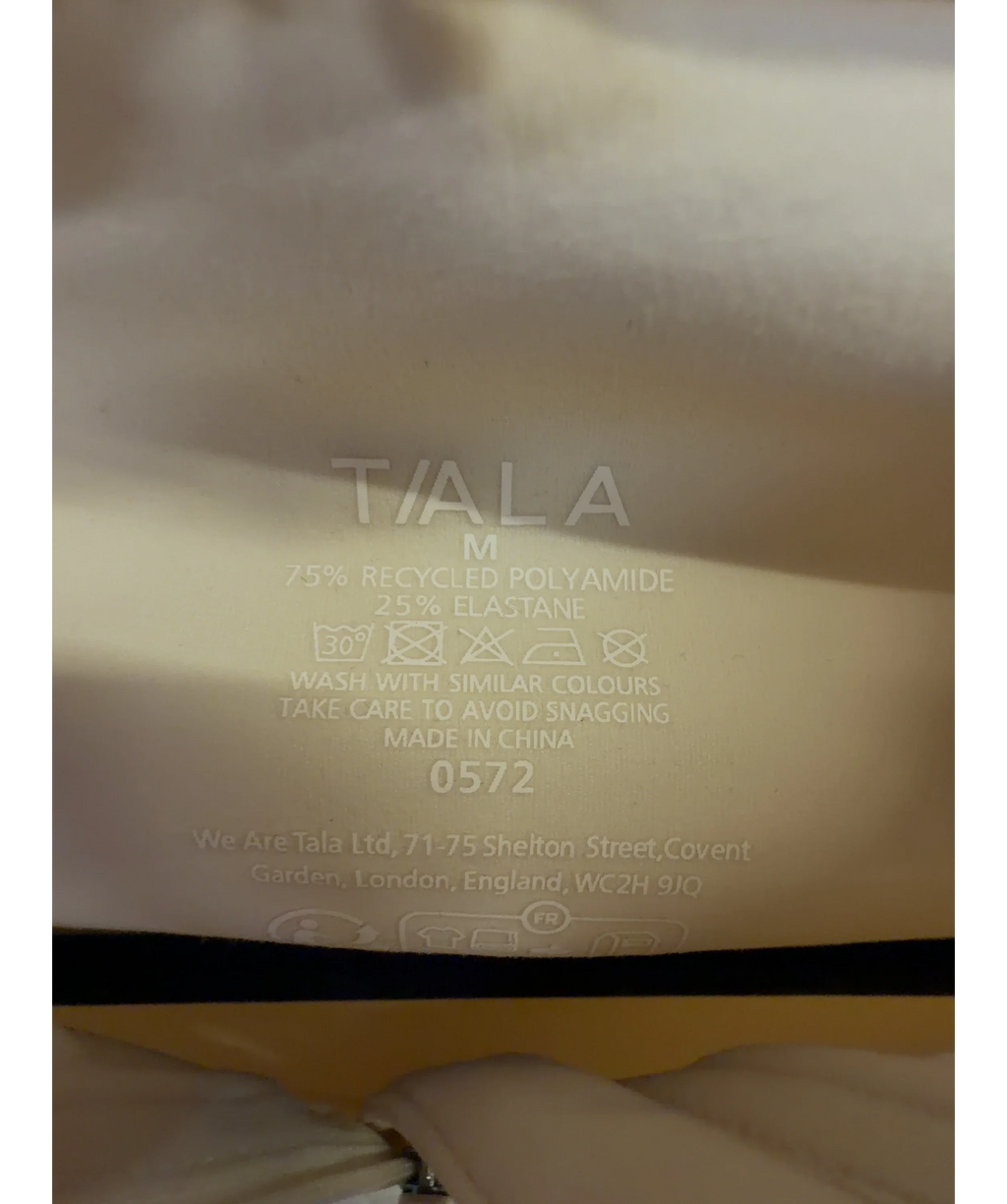 TALA Cream DayFlex Zip Through Sports Jacket, size UK M — label