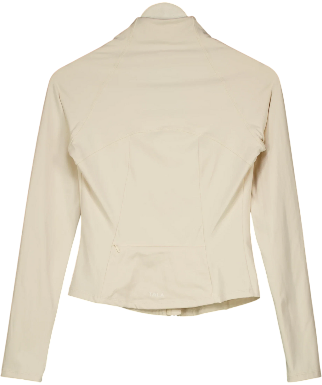 TALA Cream DayFlex Zip Through Sports Jacket, size UK M — back