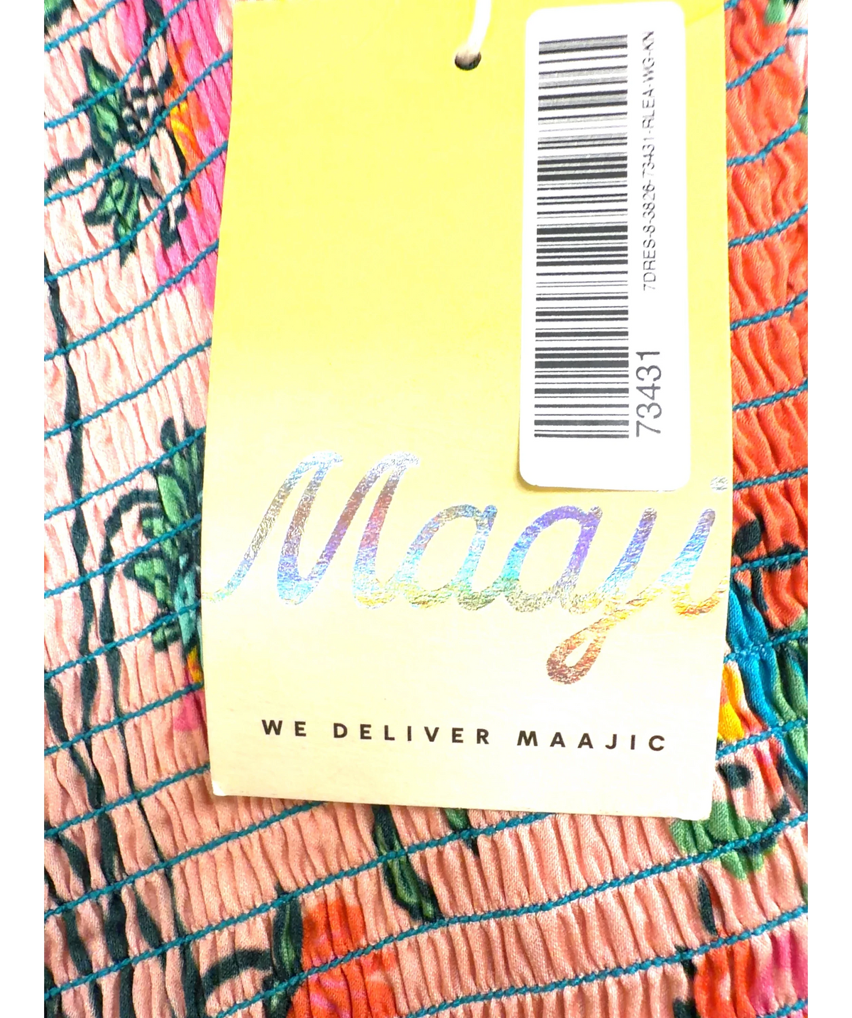 Maaji Multicoloured Zephyra Mini Dress, size UK S — detail
