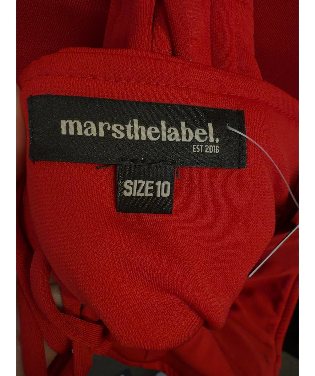 Mars the Label Red The Sandra Capri Jumpsuit, size UK 10 — detail