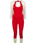 Mars the Label Red The Sandra Capri Jumpsuit, size UK 10 — front