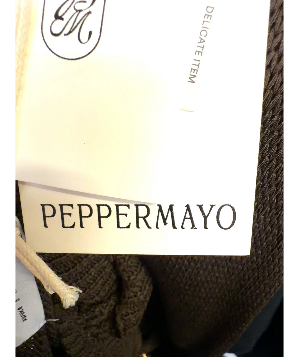Peppermayo Brown Saoirse Knit Maxi Dress, size UK S — detail