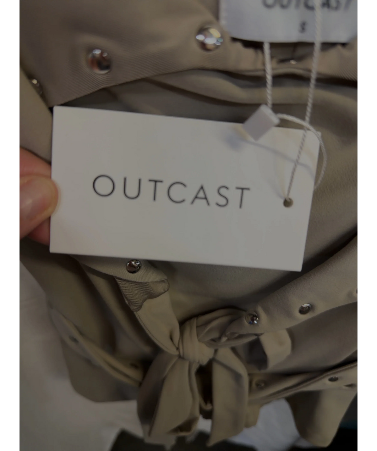 Outcast Beige Traci Playsuit, size UK S — detail