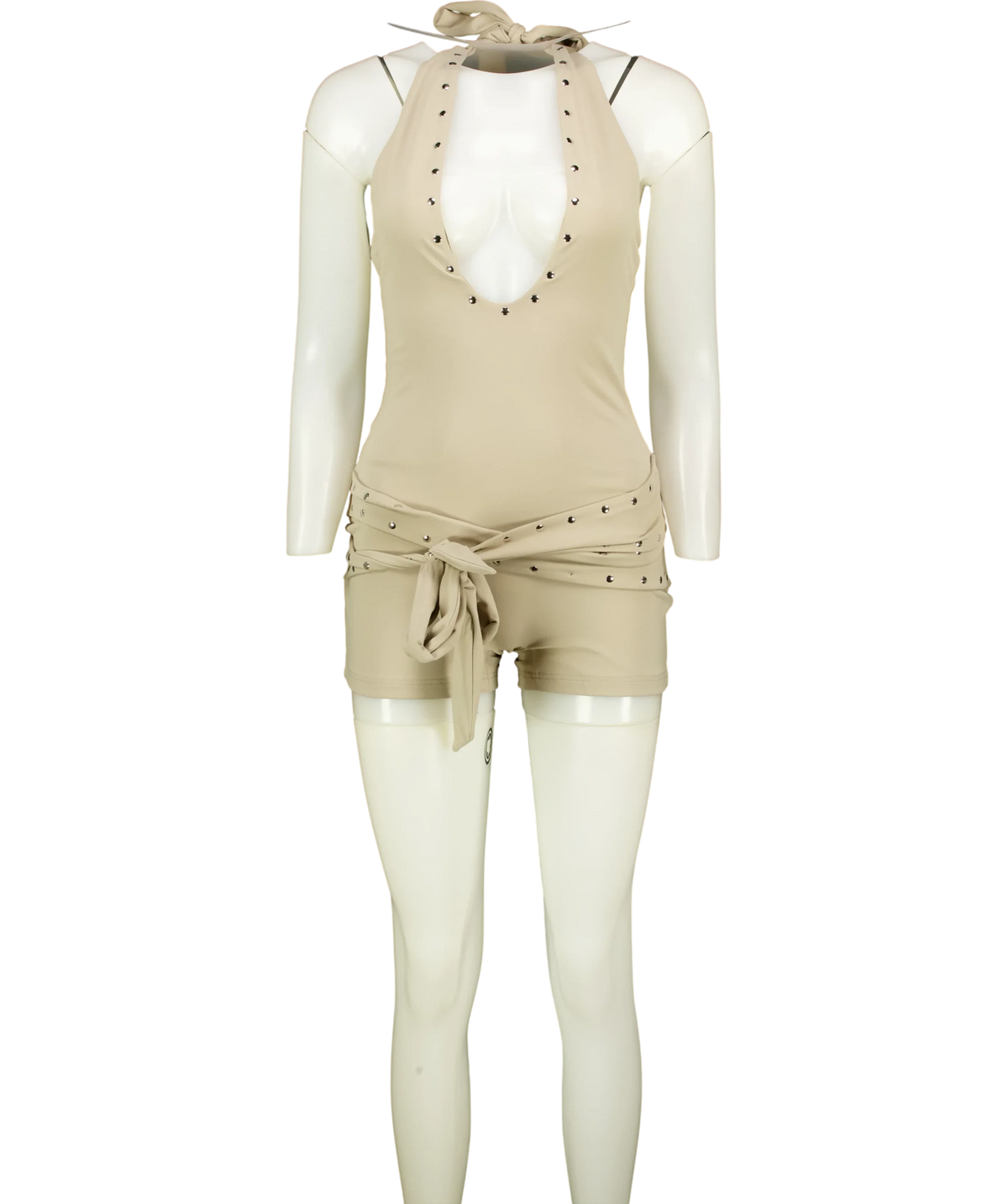 Outcast Beige Traci Playsuit, size UK S — front