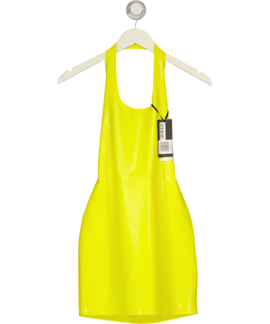 White Fox Spell Breaker Yellow Latex Dress UK S