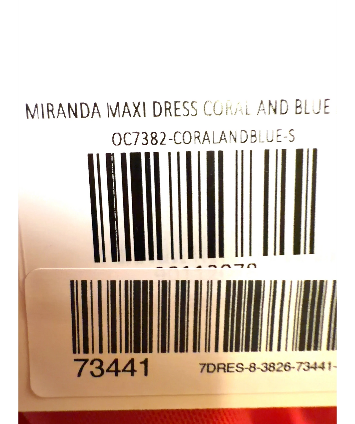 Outcast Red The Miranda Maxi Dress Coral And Blue, size UK S — label