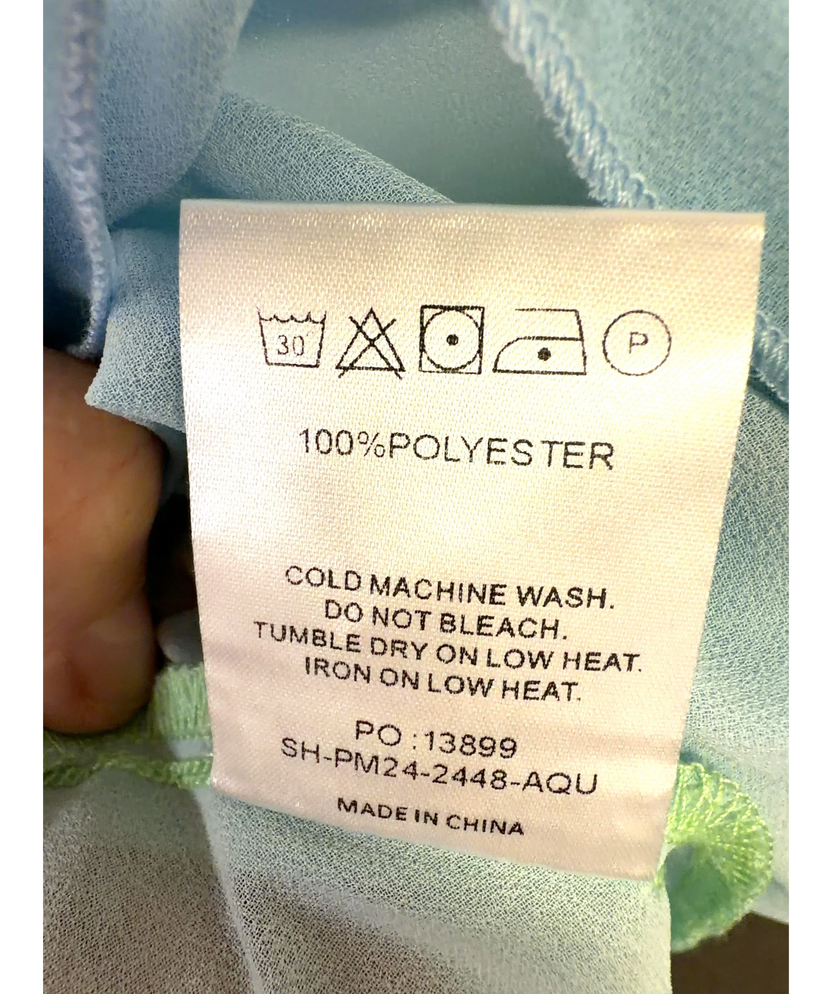 Peppermayo Green Colour, size UK 8 — label