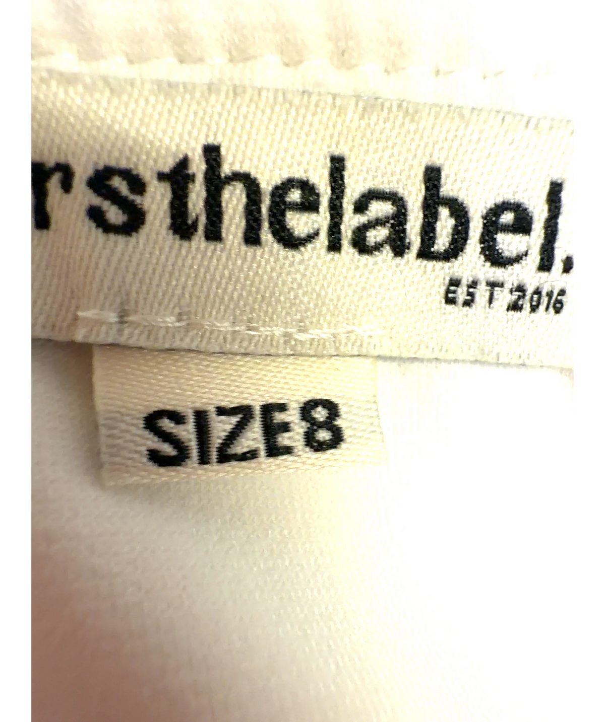 Mars the Label White Colour, size UK 8 — care label