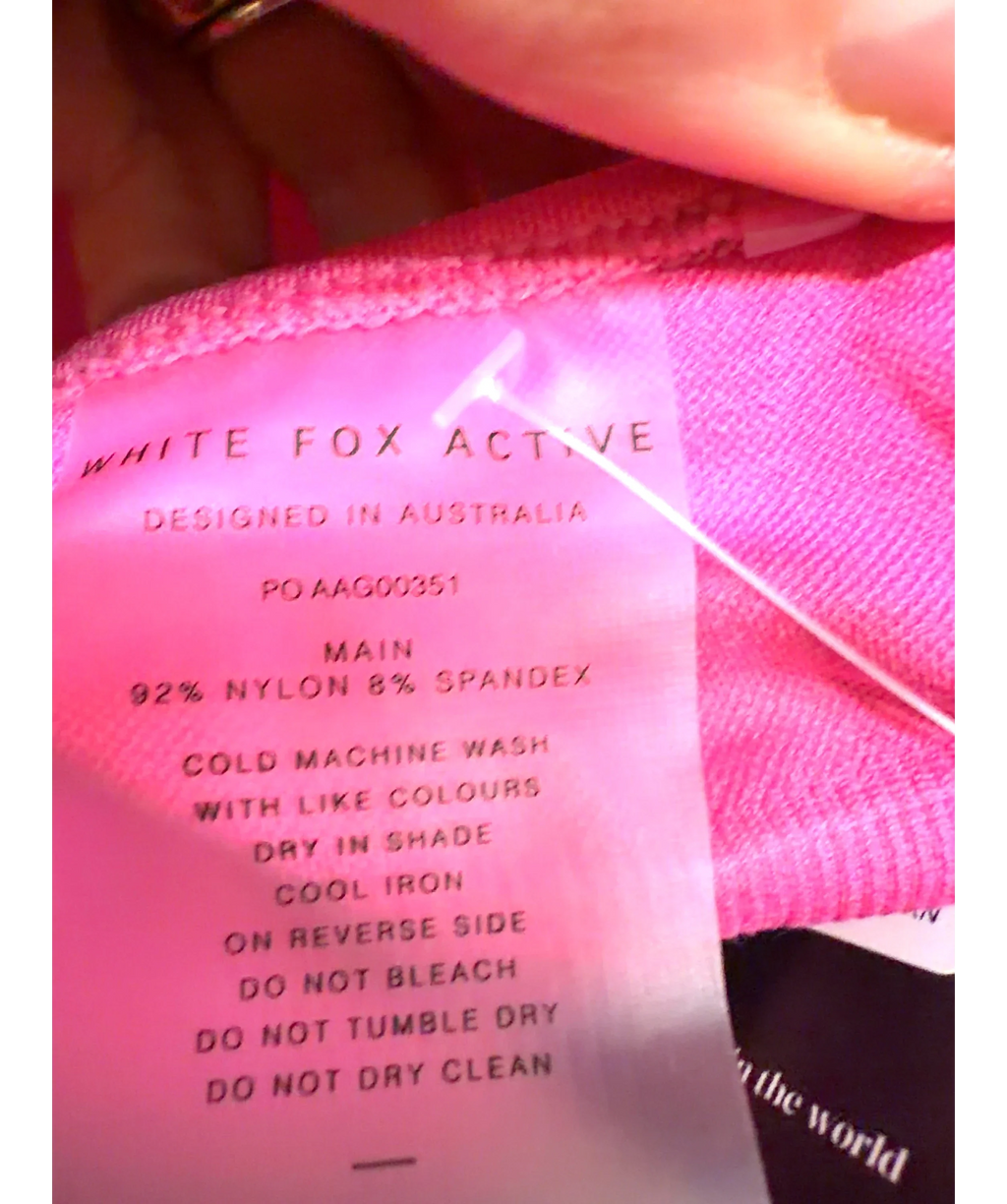 WHITE FOX Pink Colour, size UK M — label