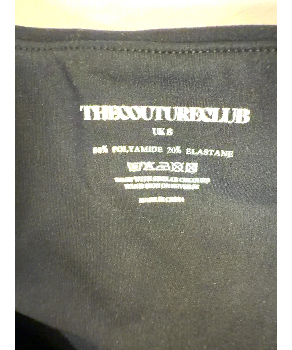 The Couture Club Black Colour, size UK 8 — care label