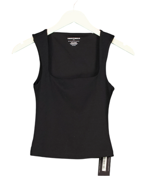 The Couture Club Black Square Neckline Tank Top UK 8