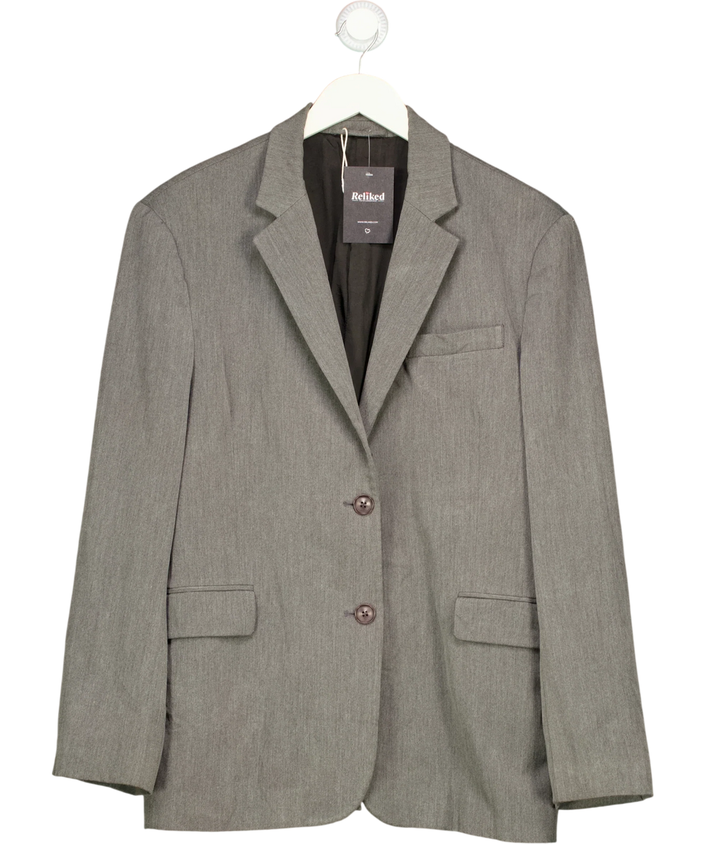 Djerf Avenue Grey Forever Blazer, size UK XL — front