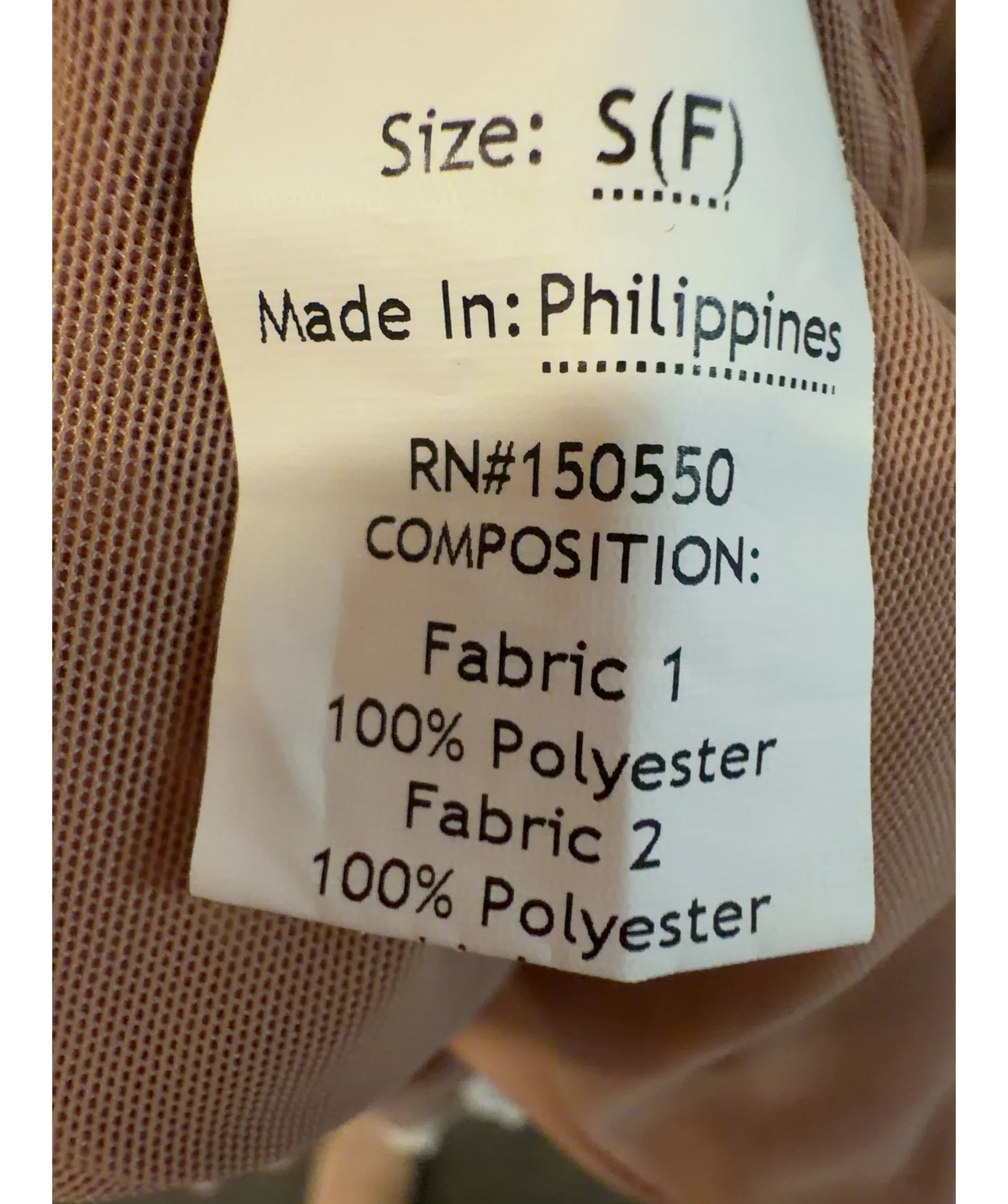 House of CB Nude Colour, size UK S — label